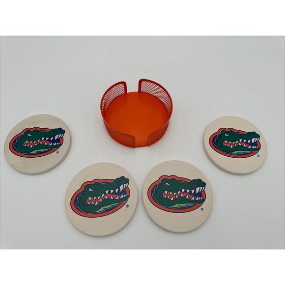 Florida Gators SEC NCAA Set of 4 Round Stone Coasters By Thirstystone - Picture 2 of 6